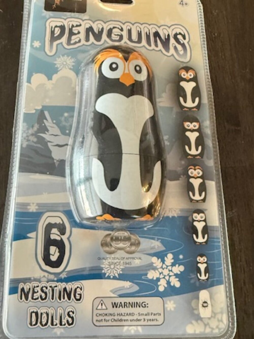 New Universal Specialties Penguin Family Nesting Dolls (6 total) Fit In Dad